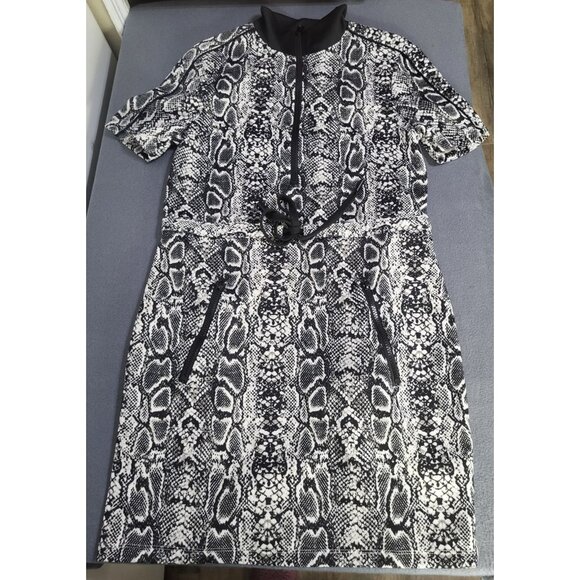 NOBO No Boundaries Juniors Black White Snake Print Dress SZ M (7-9) - Picture 1 of 11